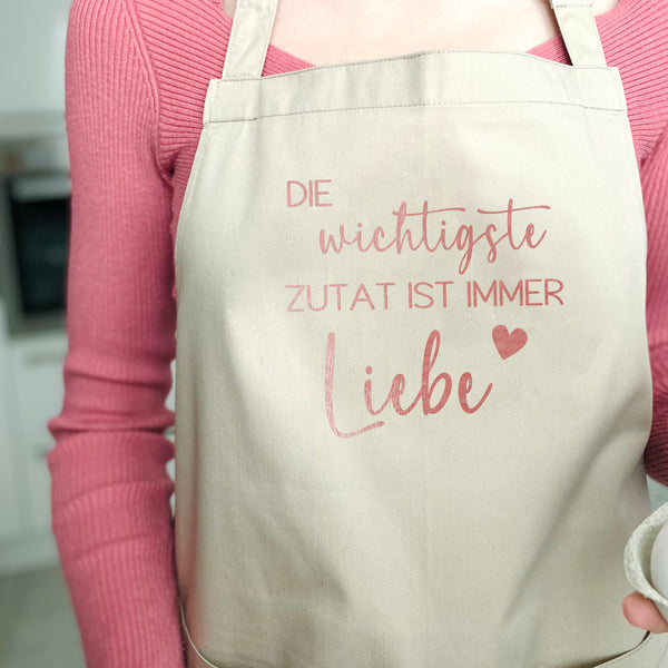 Schürze wichtigste Zutat liebe