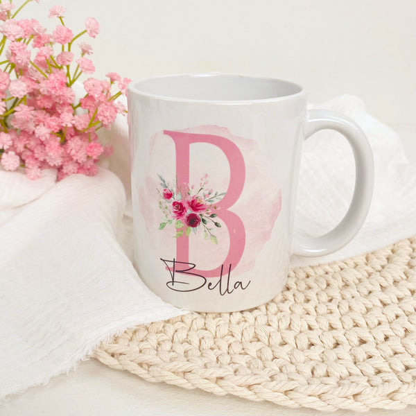 Tasse Initial floral