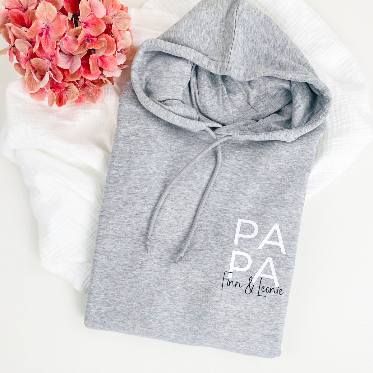 Papa Hoodie mit Kindernamen