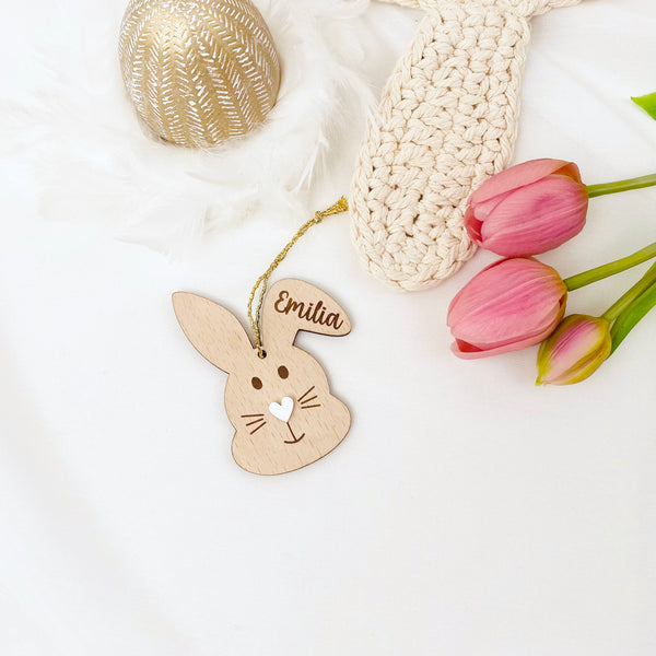 Osterdeko Holz Anhänger personalisiert