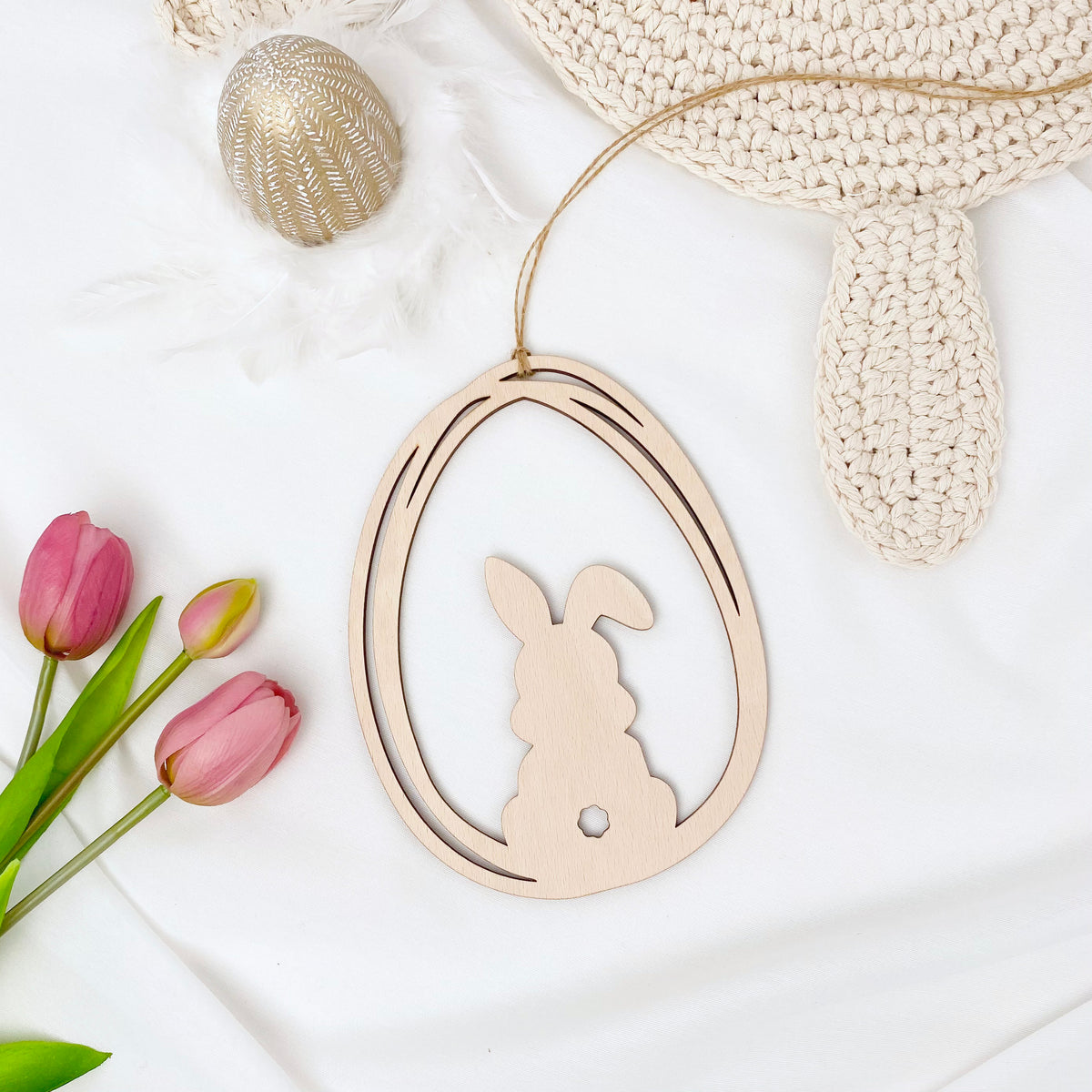 Osterdeko Kranz Hase