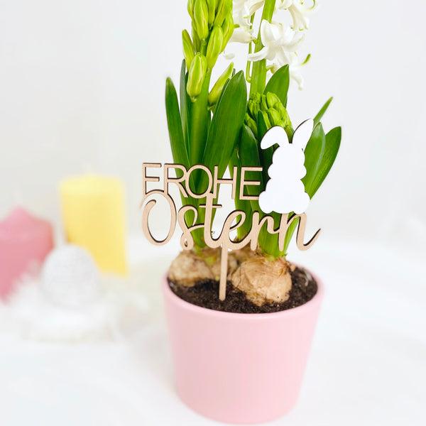 Tischdeko / Blumenstecker / Kuchenstecker Frohe Ostern