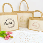 Tasche du bist einfach wundervoll Jute/Baumwolle