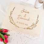 personalisierte Erinnerungsbox Hochzeit - Blumenkranz