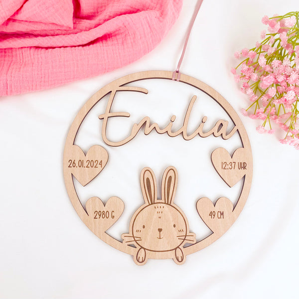 Geburtsschild Hase