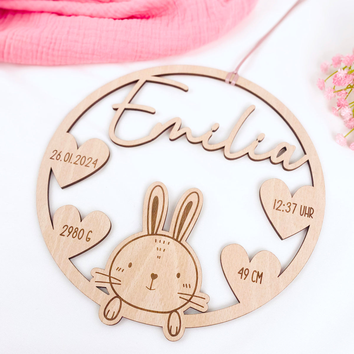 Geburtsschild Hase