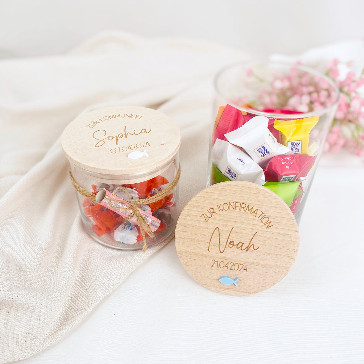 Geschenkglas Kommunion / Konfirmation / Firmung / Taufe