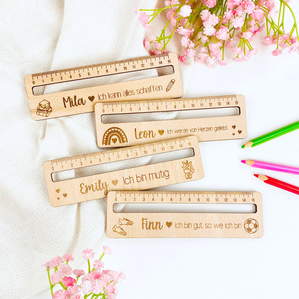 personalisierte Lesehilfe inkl. Lineal - Affirmation
