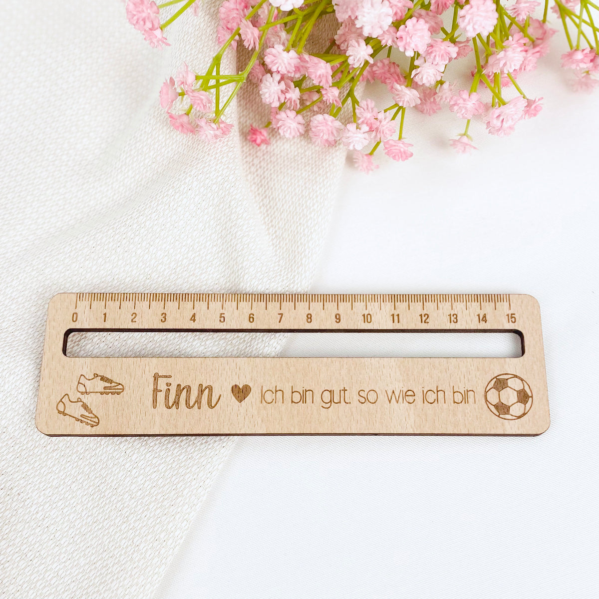 personalisierte Lesehilfe inkl. Lineal - Affirmation