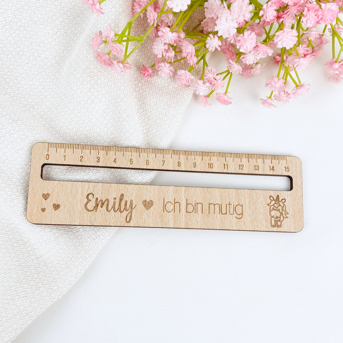 personalisierte Lesehilfe inkl. Lineal - Affirmation