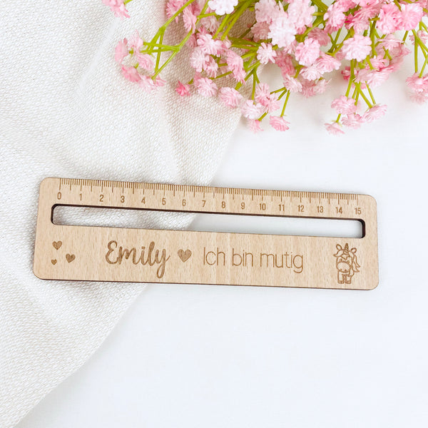 personalisierte Lesehilfe inkl. Lineal - Affirmation