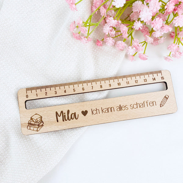 personalisierte Lesehilfe inkl. Lineal - Affirmation