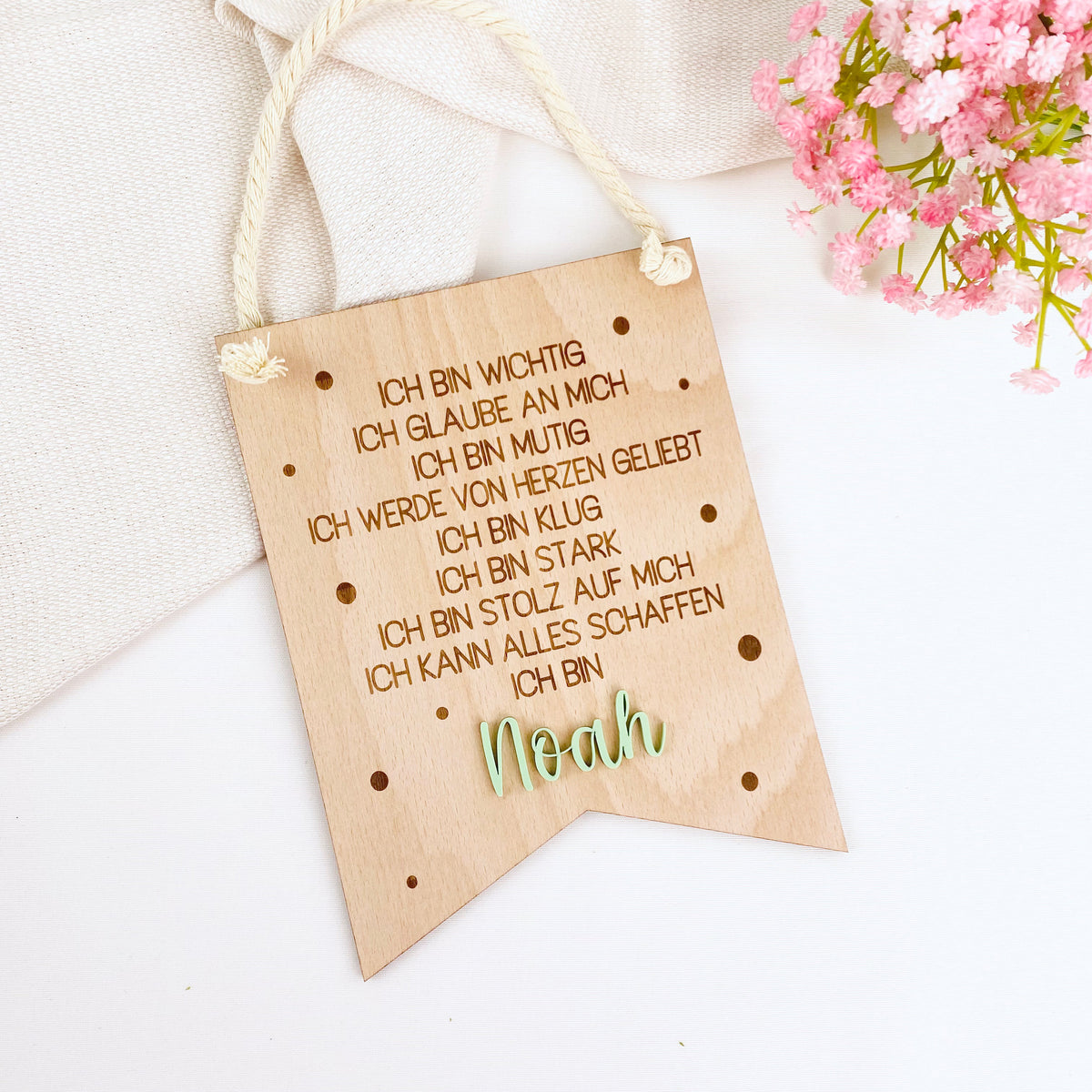 Affirmationswimpel für Kinder