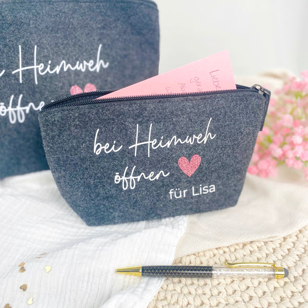 Kosmetiktasche Heimweh Geschenk Reise Abschiedsgeschenk