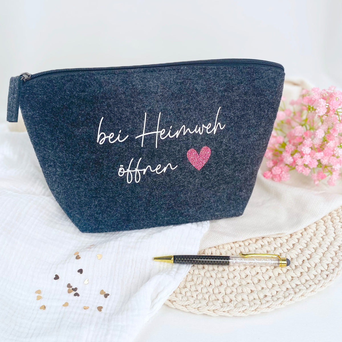 Kosmetiktasche Filz bei Heimweh öffnen