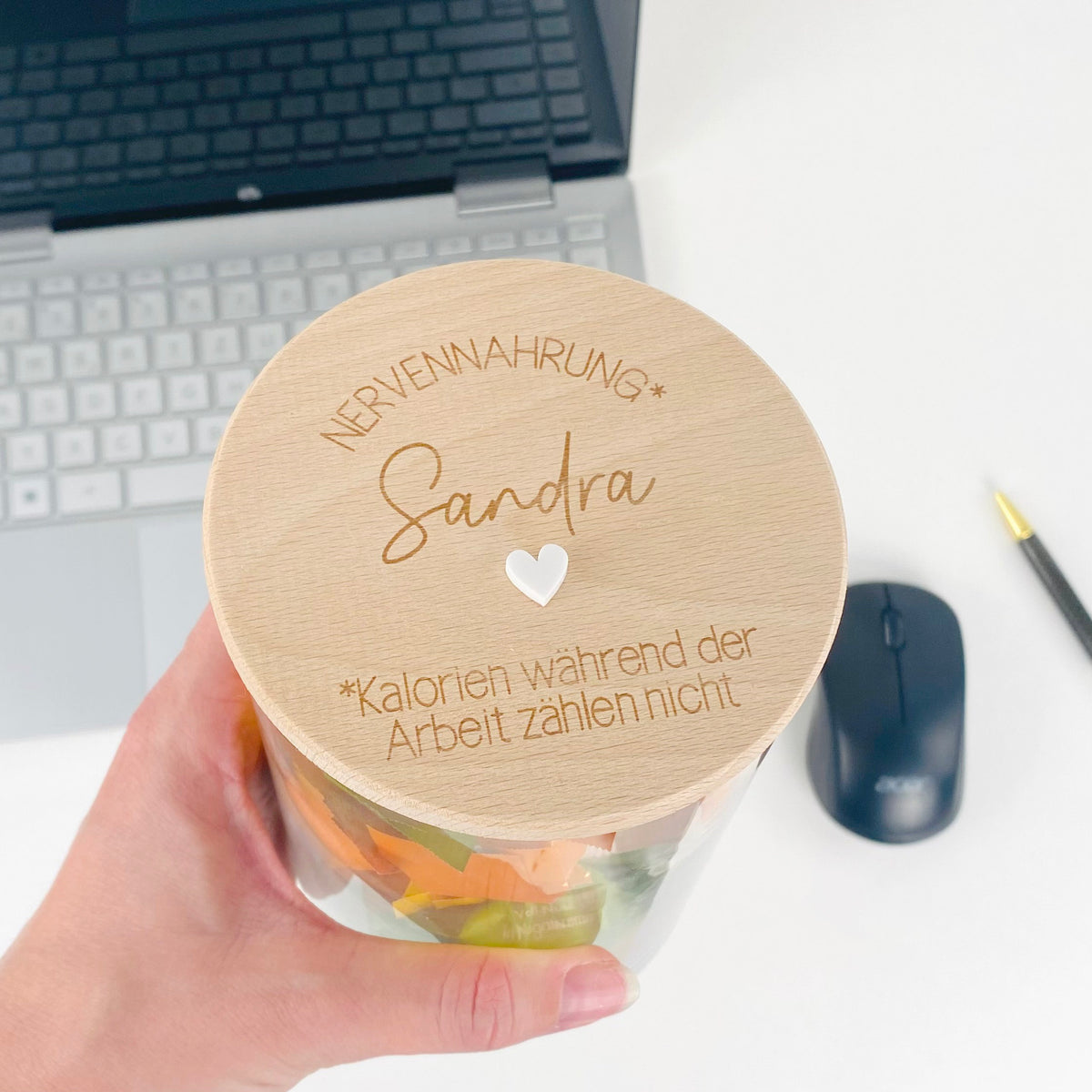 Geschenkglas Nervennahrung Arbeit
