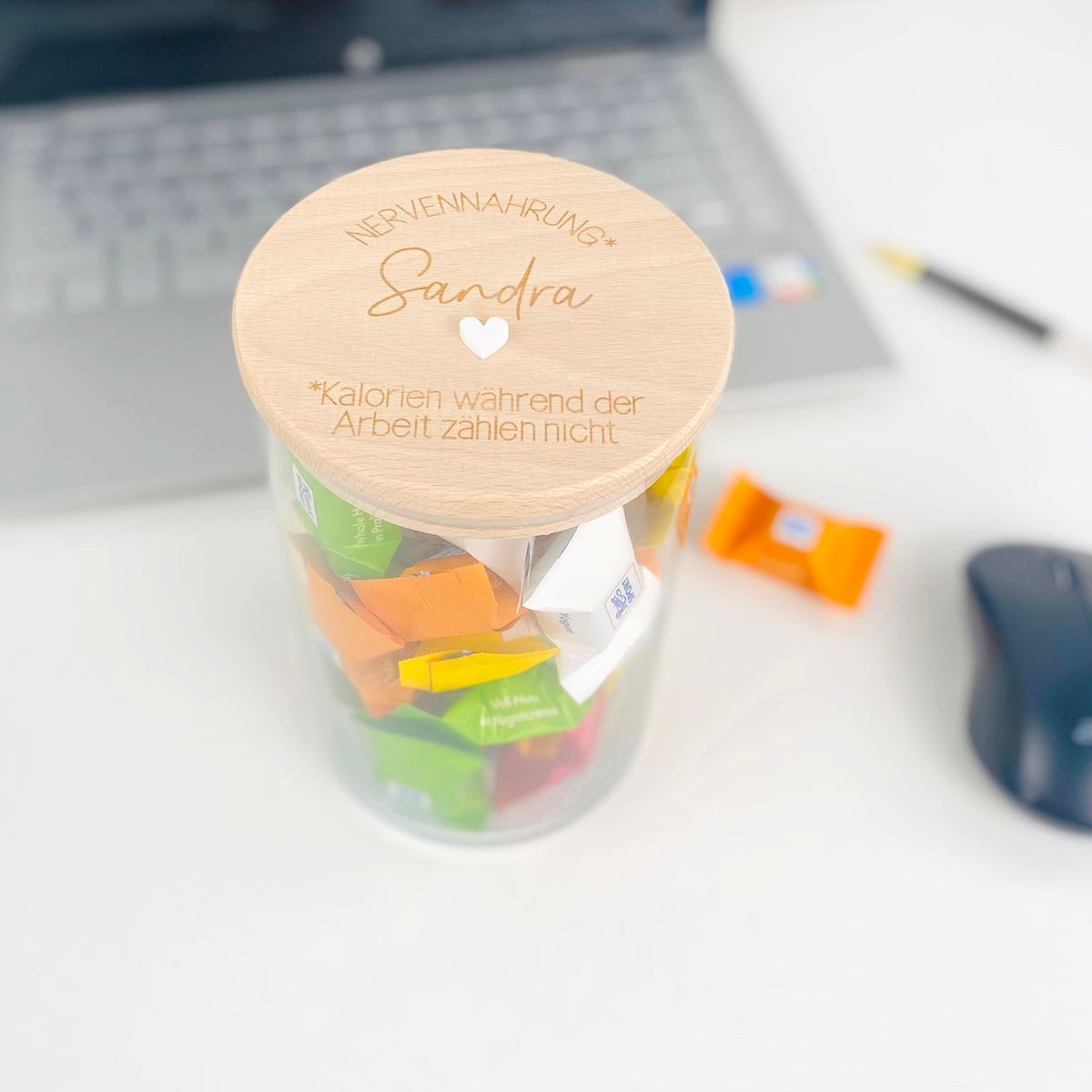 Geschenkglas Nervennahrung Arbeit