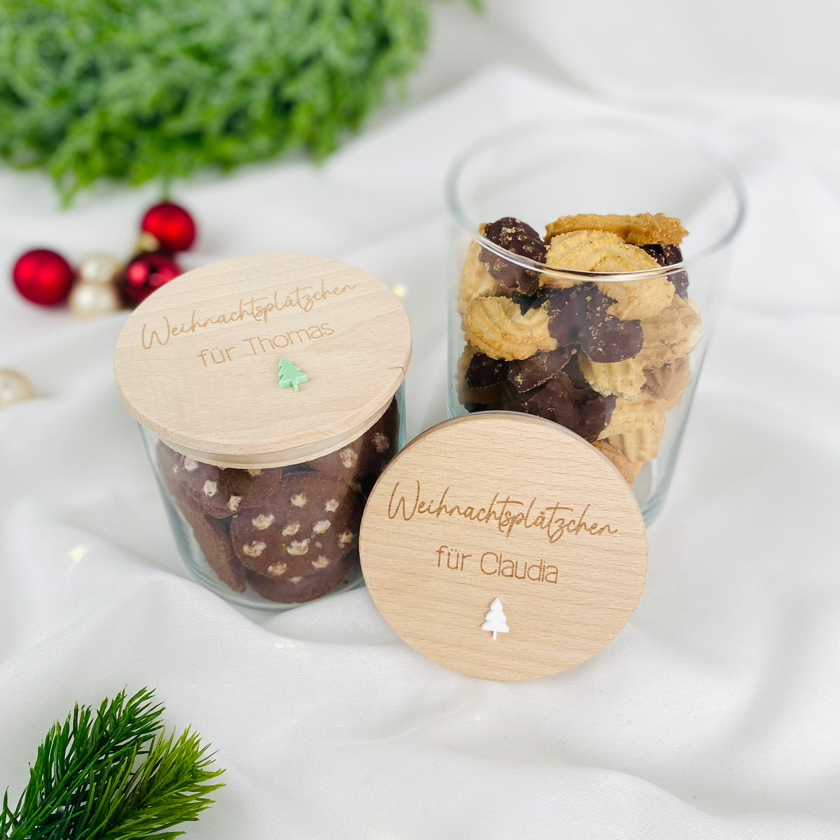 Geschenkglas Weihnachtsplätzchen für