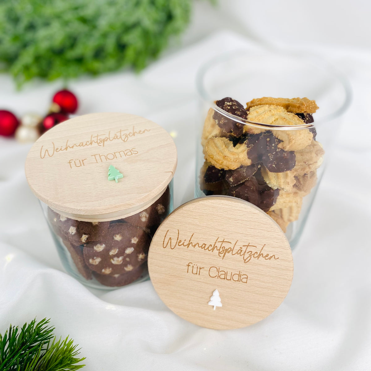 Geschenkglas Weihnachtsplätzchen für