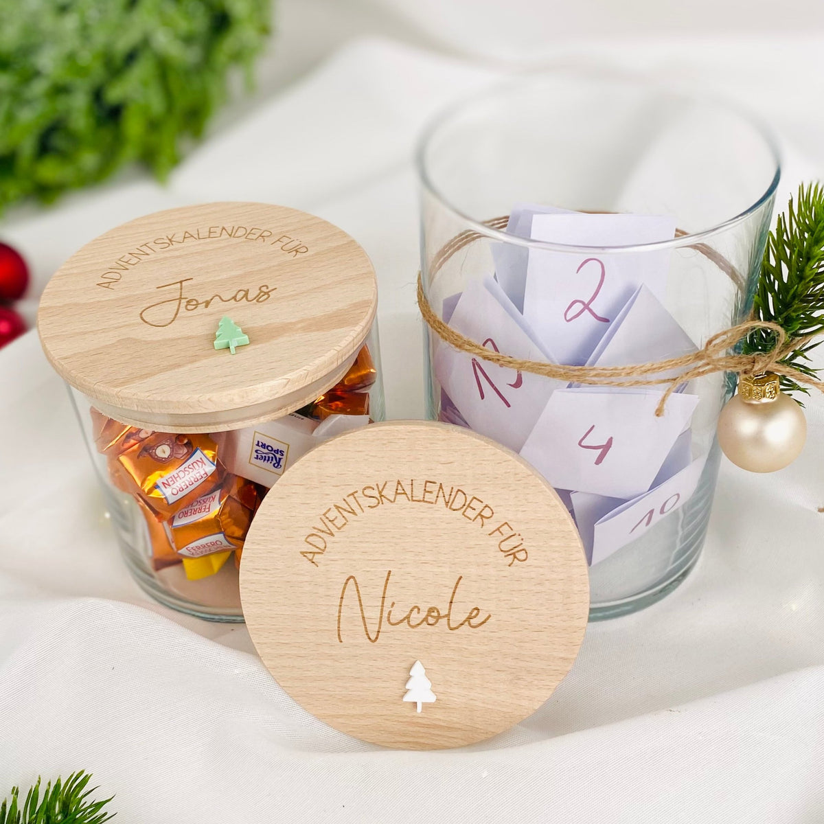 Geschenkglas Adventskalender für
