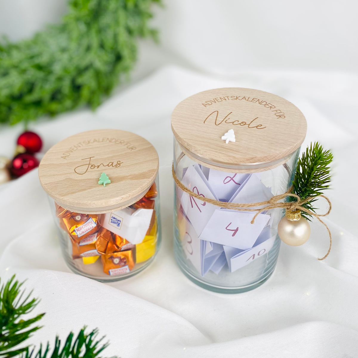 Geschenkglas Adventskalender für