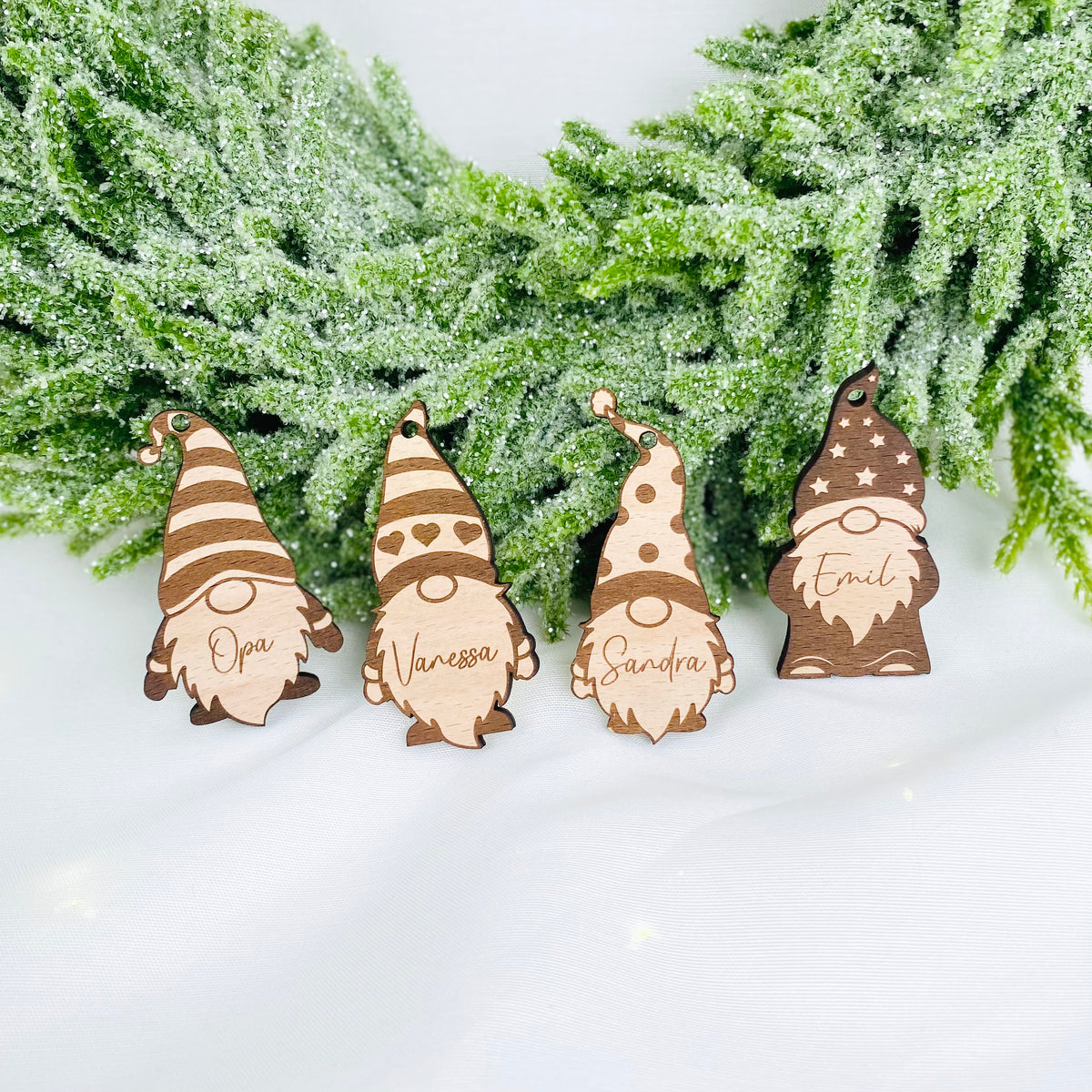 Geschenkanhänger Weihnachtswichtel Holz