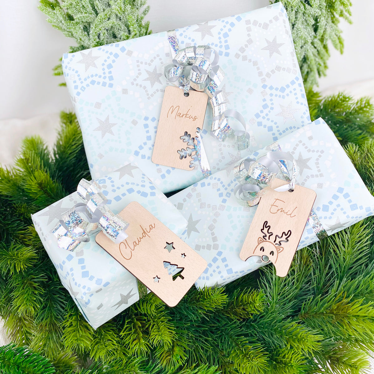 Geschenkanhänger Weihnachten verschiedene Motive Holz