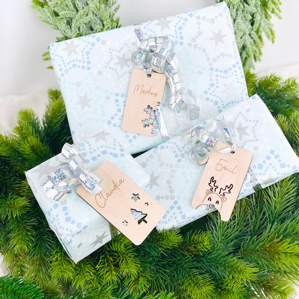 Geschenkanhänger Weihnachten verschiedene Motive Holz