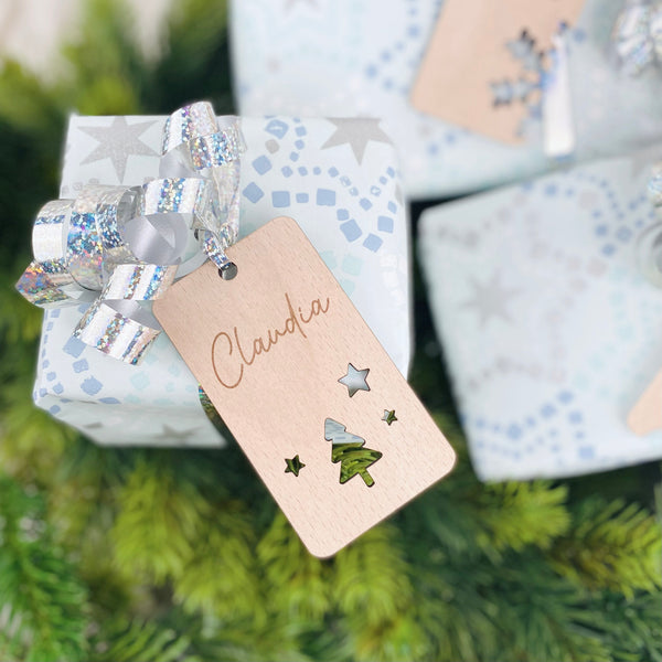 Geschenkanhänger Weihnachten verschiedene Motive Holz