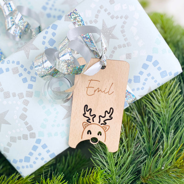 Geschenkanhänger Weihnachten verschiedene Motive Holz