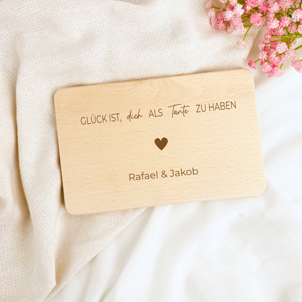 Frühstücksbrettchen Glück ist