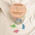 Geschenkglas Papasaurus
