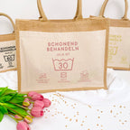 Tasche Geburtstag Jute/Baumwolle