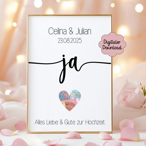 Poster Hochzeit Ja