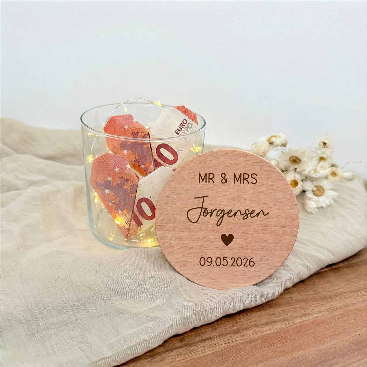 Geschenkglas Mr & Mrs
