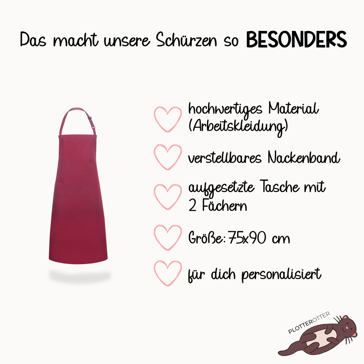 Schürze Damen verschiedene Motive