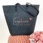 Filztasche Erzieherin mit Herz
