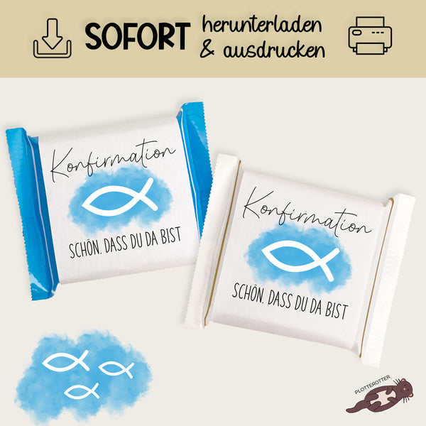 Gastgeschenk Konfirmation blau