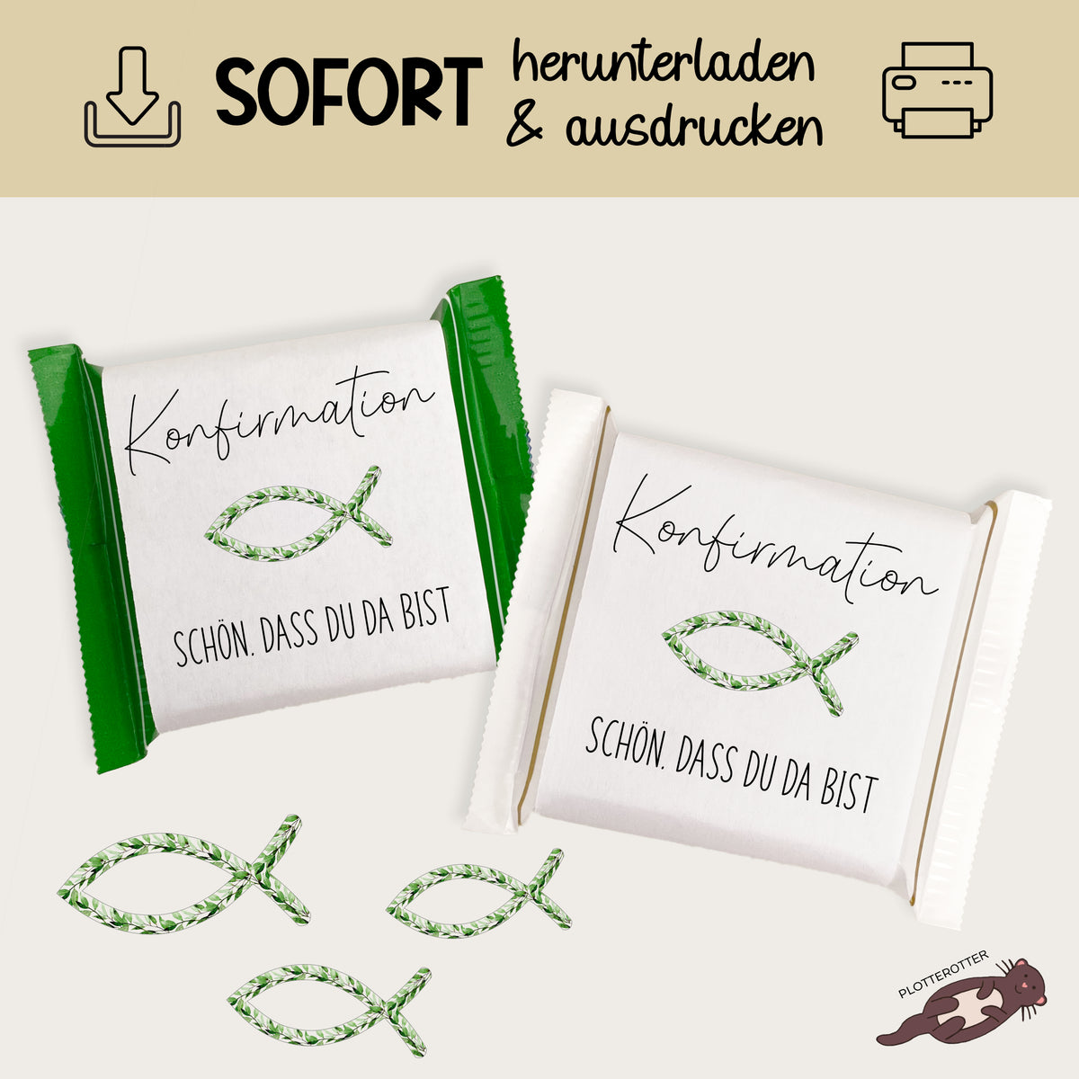 Gastgeschenk Konfirmation grün