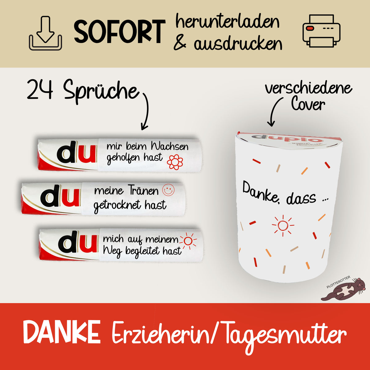 Duplo Banderole Erzieherin & Tagesmutter