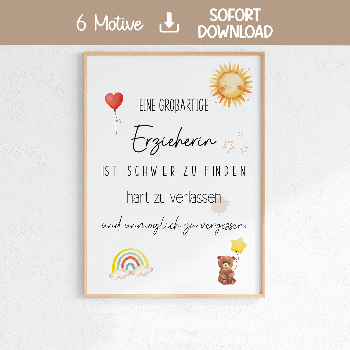 Poster Abschied Kindergarten