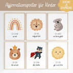 Poster Affirmationen 6er Set