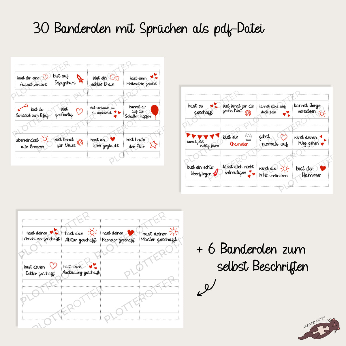 Duplo Banderole Abschluss