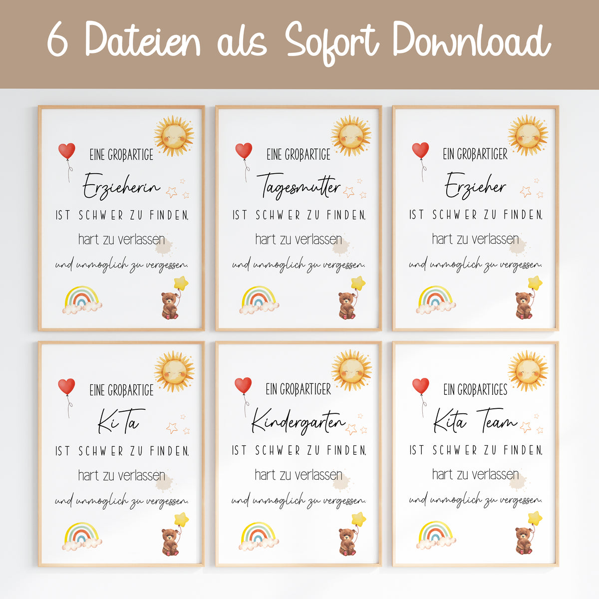 Poster Abschied Kindergarten