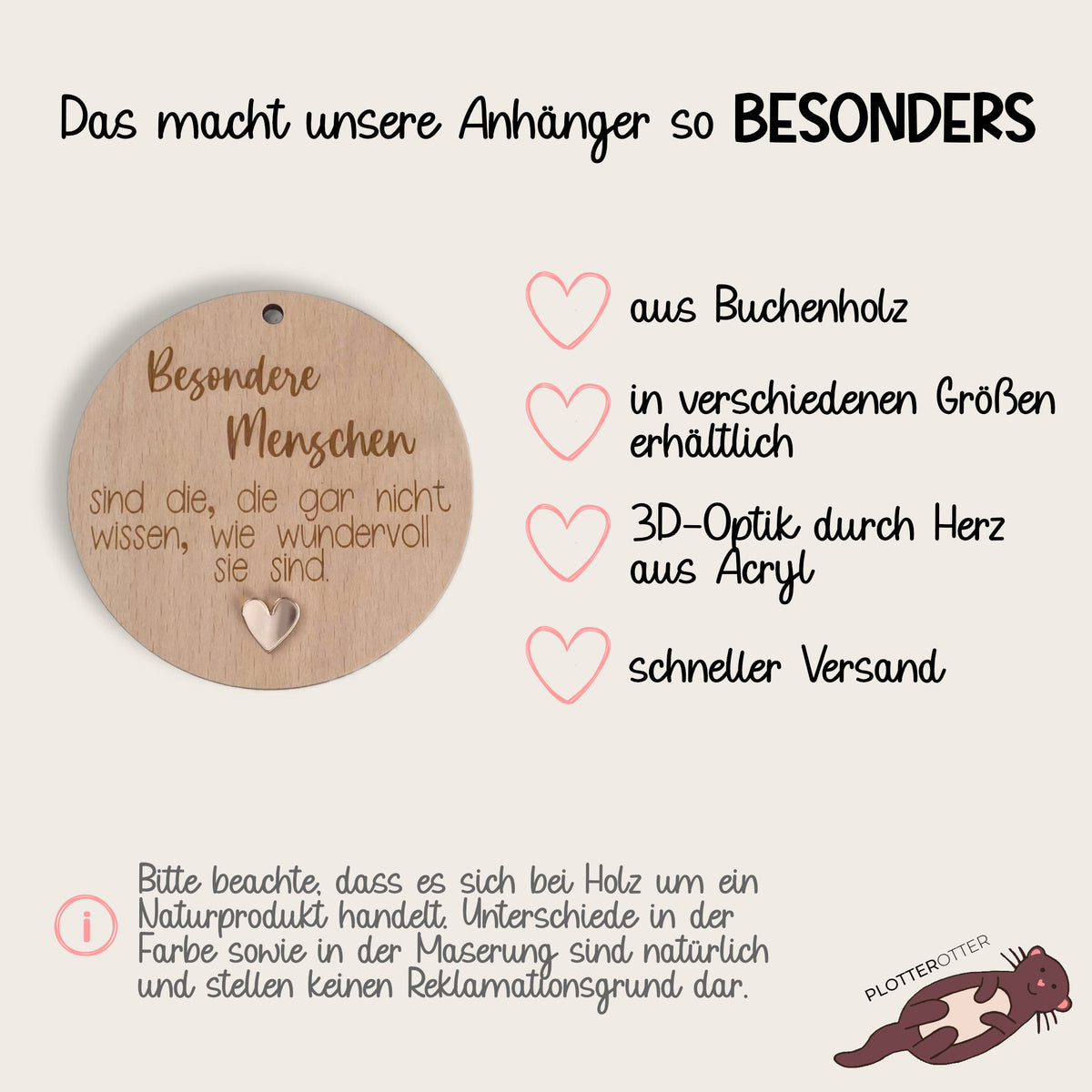 Anhänger Besondere Menschen