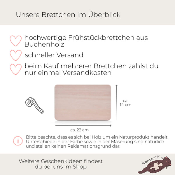 Frühstücksbrettchen Herz