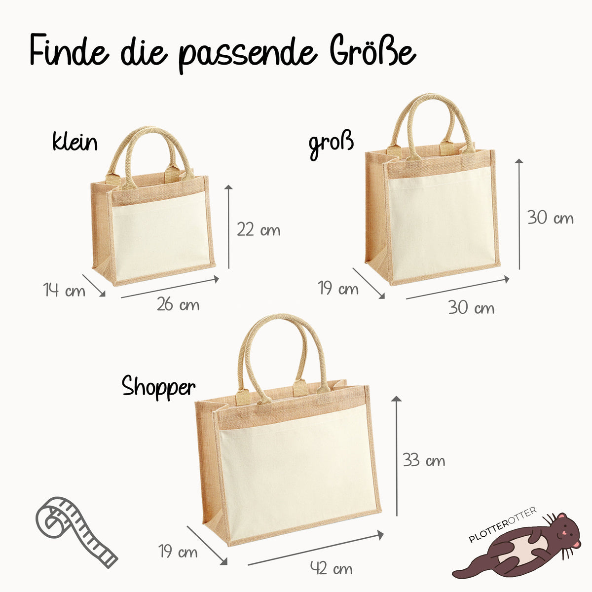Tasche Mommy Jute/Baumwolle