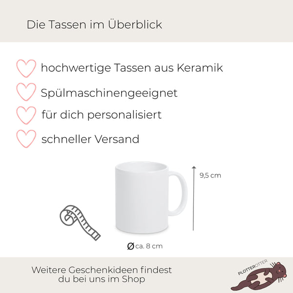 Tasse Initial floral