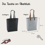 Filztasche Für immer Feierabend