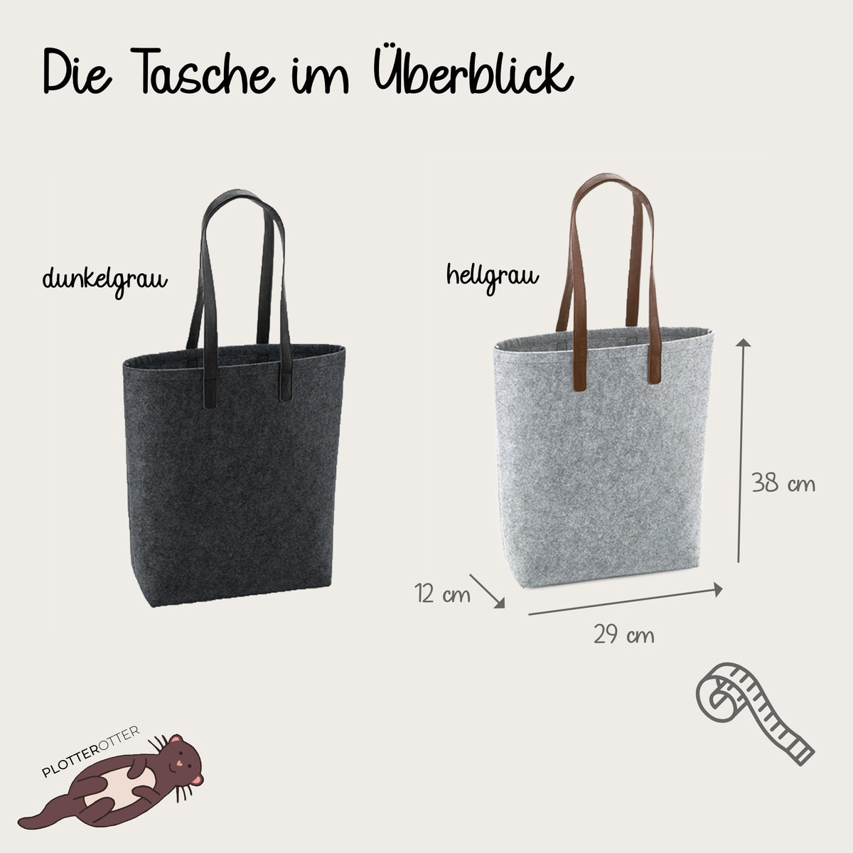 Filztasche Für immer Feierabend